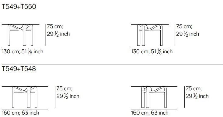 AMURA Круглый обеденный стол из дерева и стекла Twister sun-id-1476876 - Вид №7