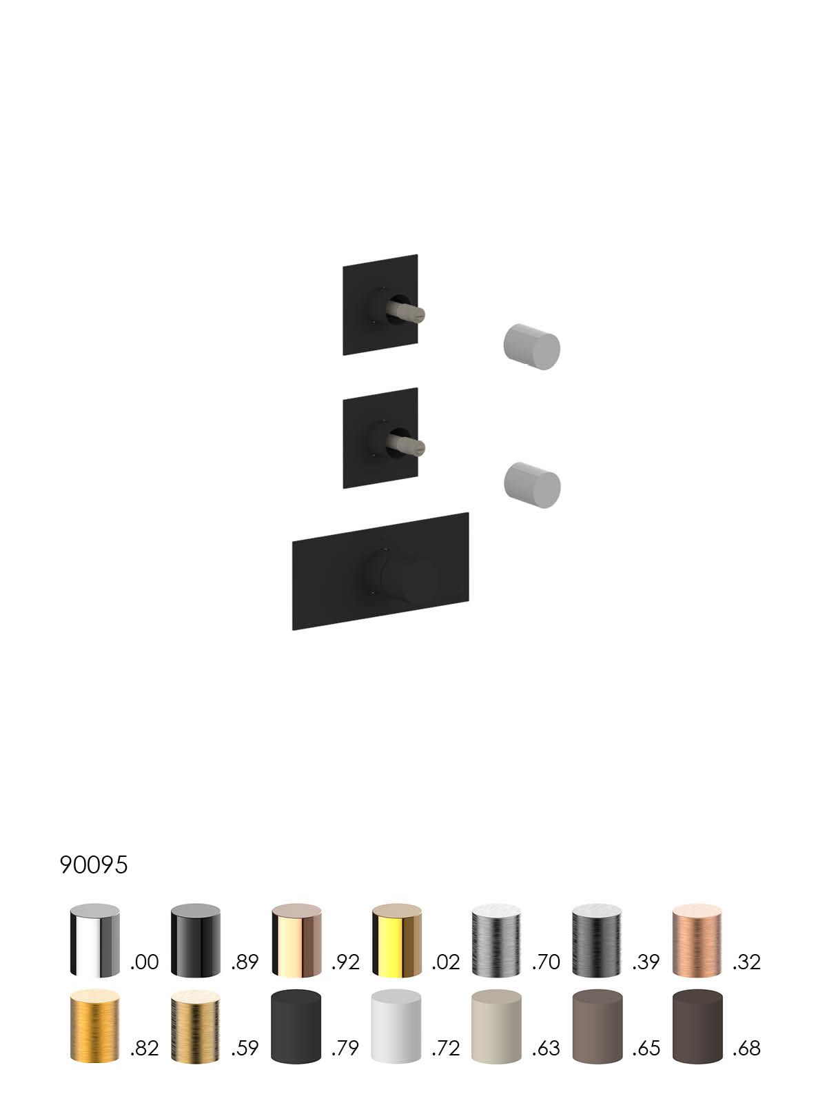 Термостатический смеситель для душа с 3 отверстиями Rubinetterie Frattini отдельная эстетика ARCH-00096850 - Вид №15