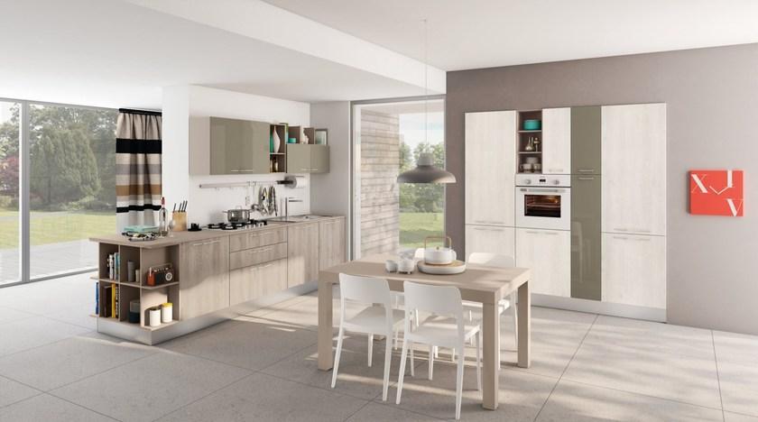 CREO Kitchens Линейная модульная кухня с ручками Kyra sun-id-1486773 - Вид №1