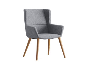 Тканевый стул с подлокотниками для залов ожидания