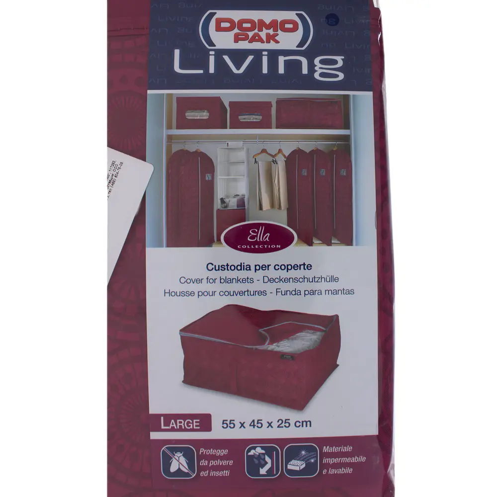 Чехол для одеял 55x45x25 см PEVA цвет бордо DOMO PAK LIVING STLM-2083471 - Вид №2
