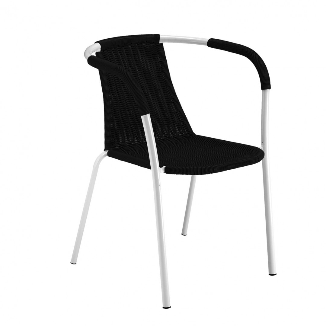 001  Кресло со стальным каркасом на 4 ножках. Сиденье и спинка из Xiloplast. Et al. Filoline  - Вид №1