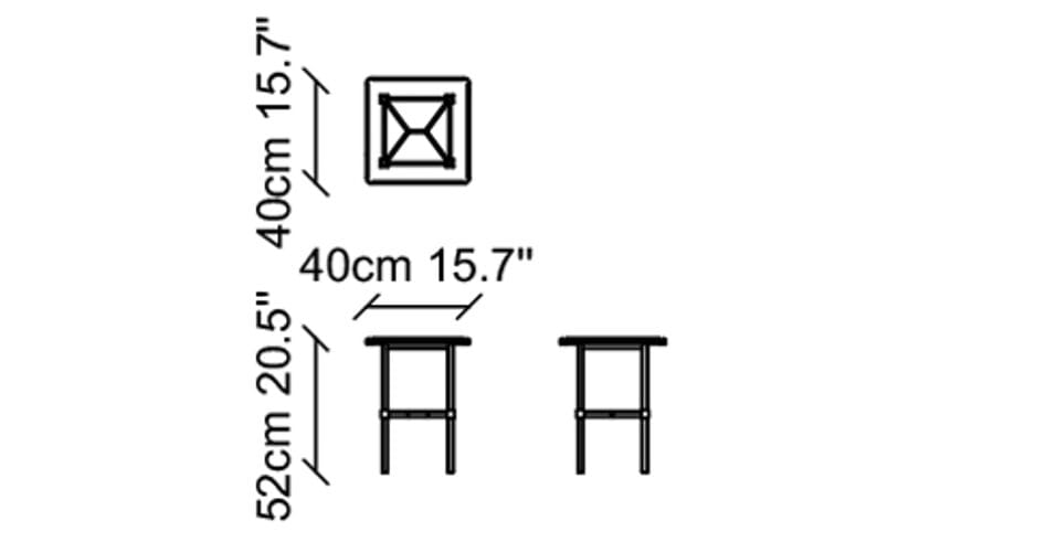 Высокий квадратный металлический журнальный столик с мраморной столешницей NDESIGN Ezora ARCH-00071354 - Вид №4