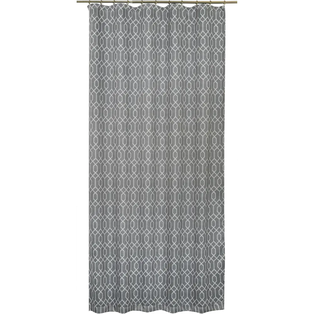 Штора на ленте «Артдеко» 145x260 см геометрия цвет серый 82406708 STLM-2189018 SEASONS 