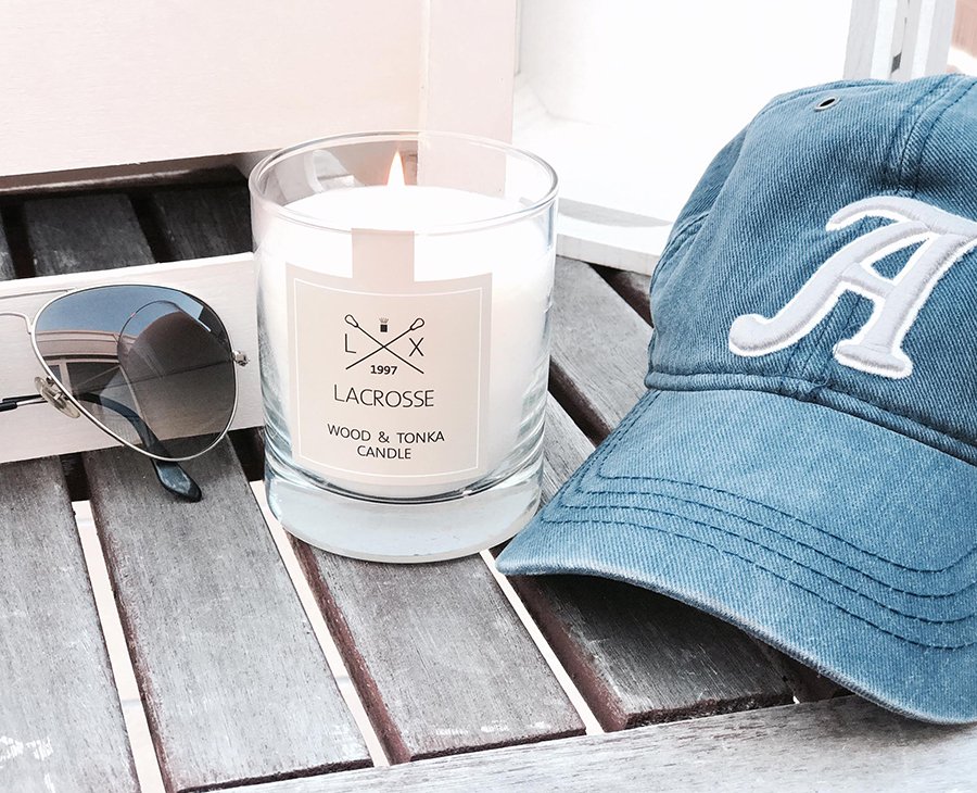 Свеча ароматическая в стекле круглая Lacrosse "Дерево и тонка" AMBIENTAIR  00-3894966 Бежевый  - Вид №2