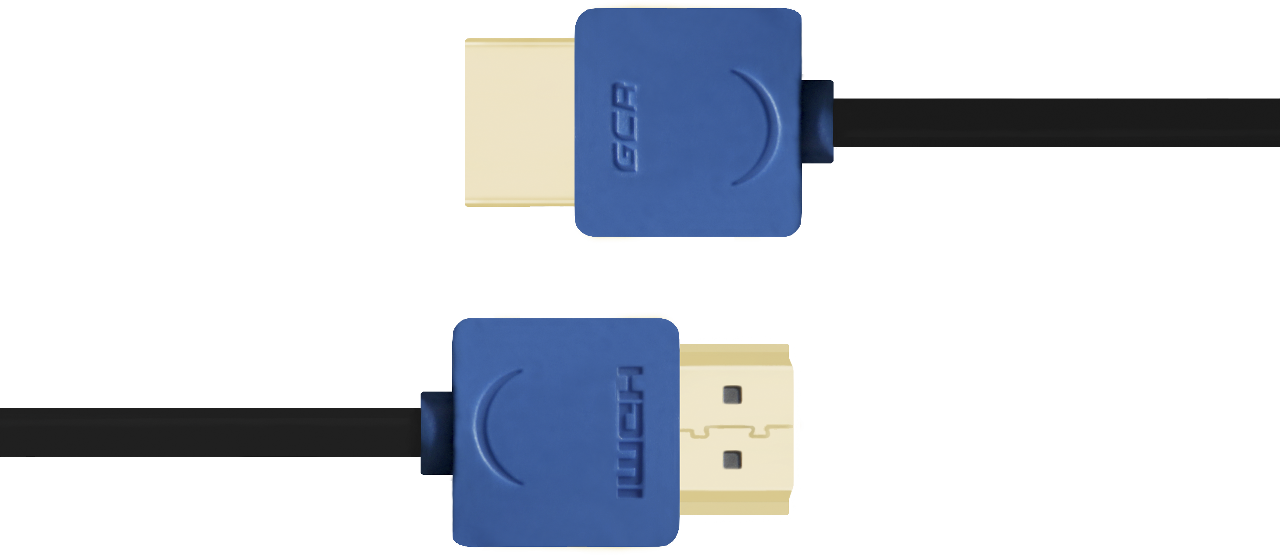 GCR-HM530-3.0m кабель 3.0m hdmi версия 1.4, черный, синие коннекторы, slim od3.8mm, 32/32 awg, позолоченные контакты, ethernet 10.2 гбит/с, 3d, 4k, premium , экран Greenconnect Santreyd  - Вид №2