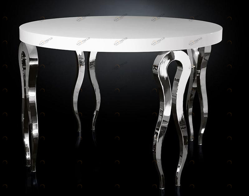 VGnewtrend Круглый высокий стол из мдф и стали Silhouette sun-id-1483743