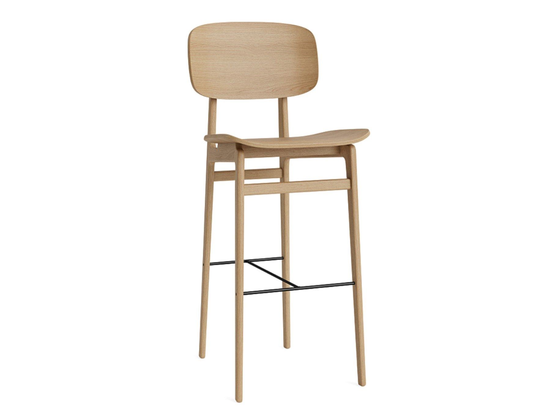 Дубовый барный стул со спинкой NORR11 NY11 ARCH-00001553 - Вид №4