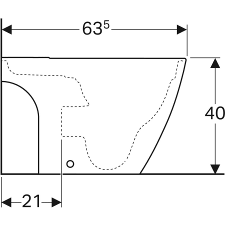 200930000 Напольный унитаз Geberit iCon Square для смывного бачка наружного монтажа, безободковый, закрытая форма, Rimfree Geberit  - Вид №4