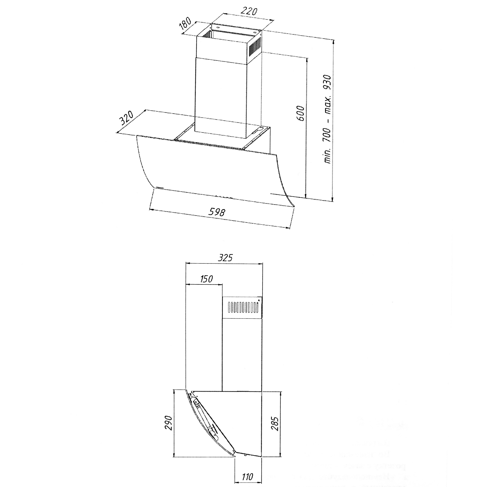 9940339 Вытяжка наклонная Akpo WK-4 Clarus eco II белый/белый STDN-0066661 - Вид №11