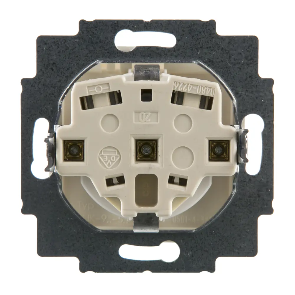 Розетка встраиваемая ABB Basic 55 с заземлением с крышкой цвет белый 13607039 STLM-2118164 - Вид №2