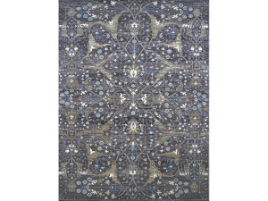 Шерстяной ковер ручной работы с прямоугольным рисунком