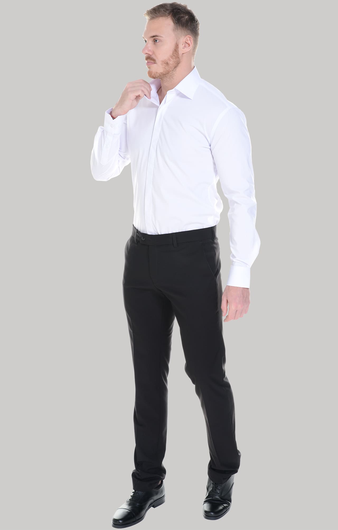 62470 Рубашка мужская  white El-Risto  Корпоративная одежда  размер 45/182-188  - Вид №23