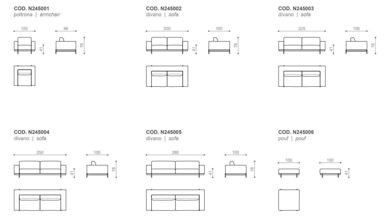 Секционный тканевый диван на основе массива дерева Nube Italia Sailor ARCH-00115860 - Вид №3