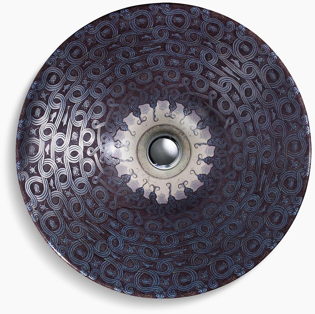 K-14223-SP-G9 Подвесная раковина настенная прямоугольная Kohler  бронзовая  - Вид №3