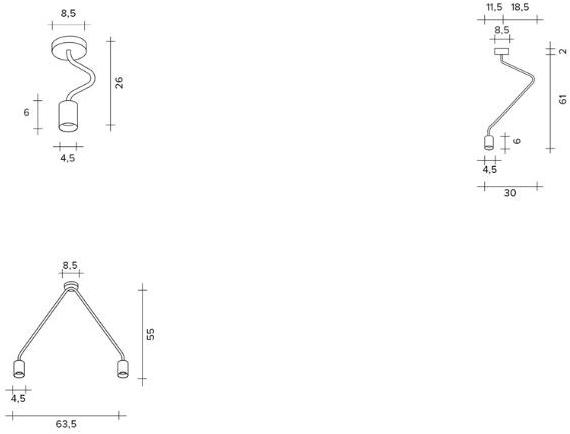 Urban Алюминиевый светодиодный потолочный светильник Caos 1714.20 - 22 - Вид №3