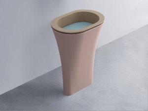 AMLA65-AN+AMPILO-PL+AMCOLO-CP Раковина Amedeo Ovale отдельностоящая cielo Enjoy + Amedeo