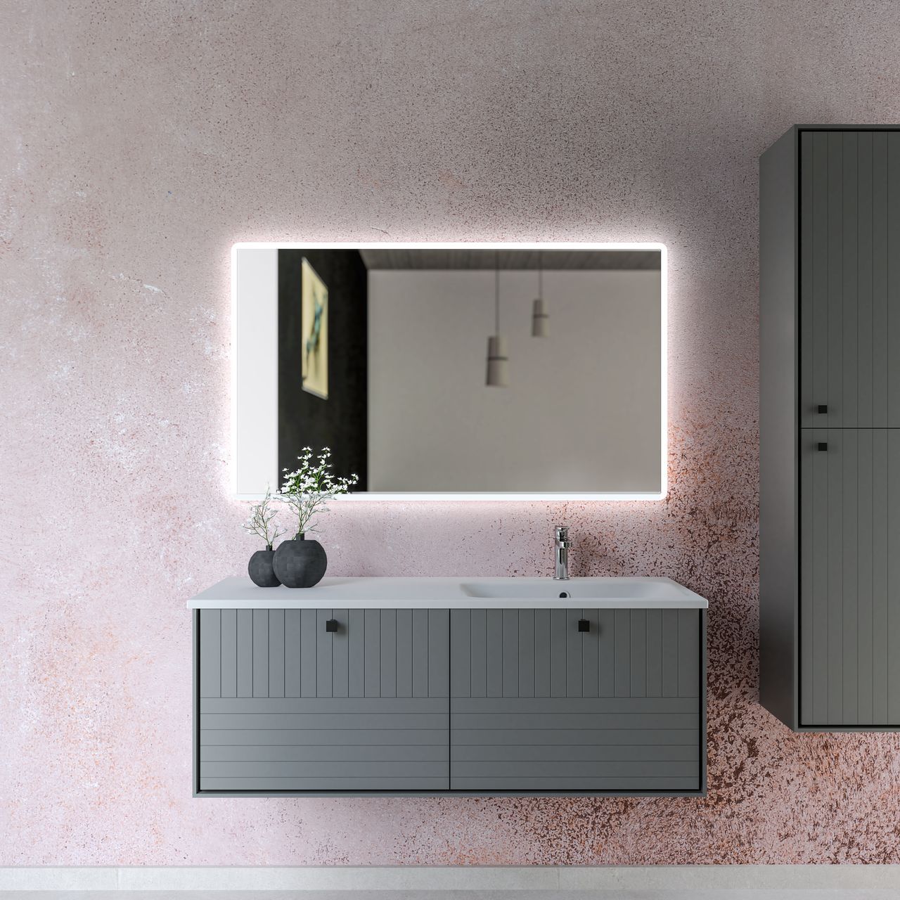 Прямоугольное зеркало со встроенным освещением для ванной комнаты Ercos зеркала ARCH-00082092 - Вид №3