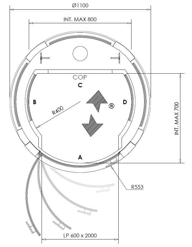 Внутренний гидравлический круглый мини-датчик NOVA Elevators специальный ARCH-00071049 - Вид №16