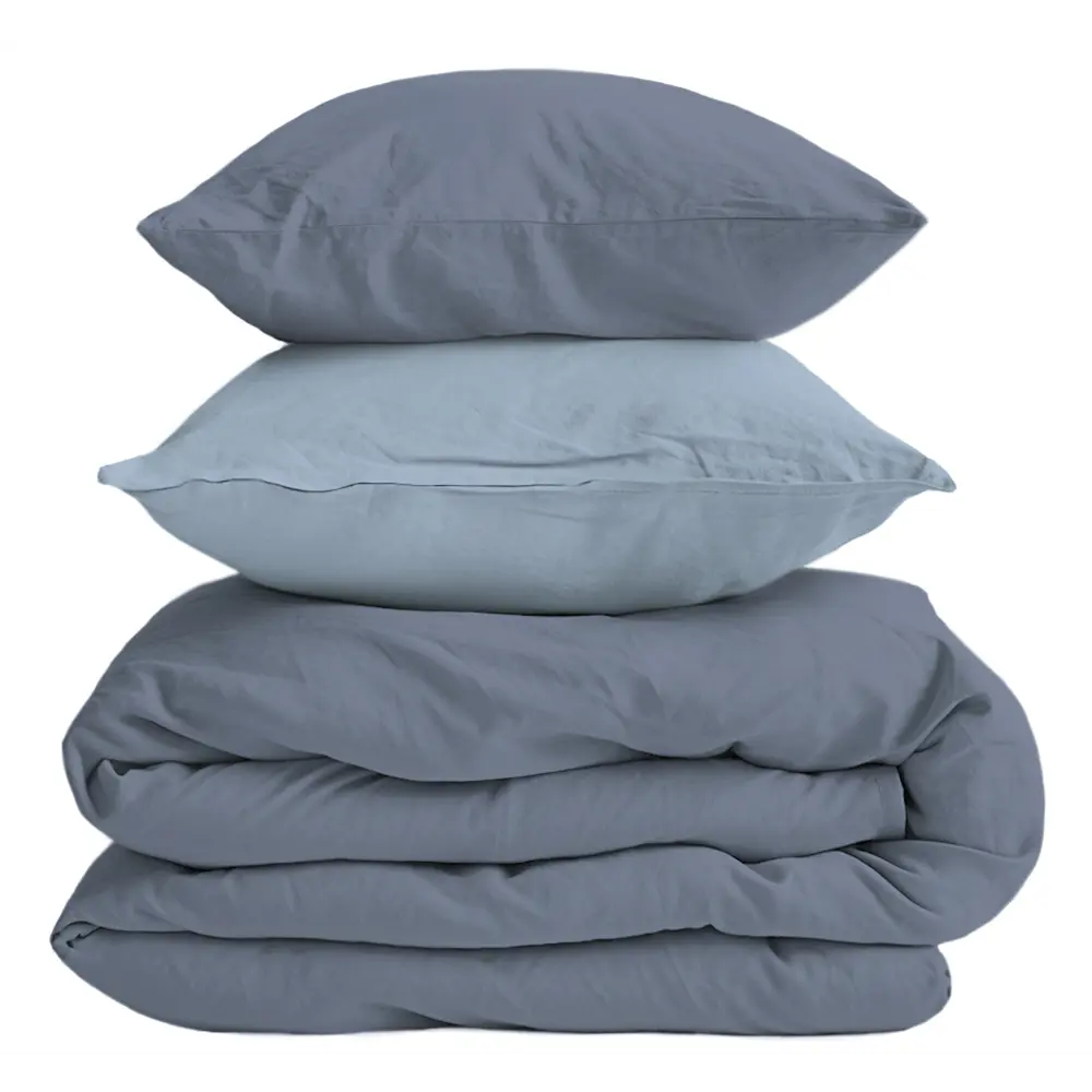 Комплект постельного белья НТК Евро в насыщенном синем цвете 89404955 STLM-1575176 - Вид №2