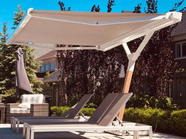 Зонтик с боковым полюсом с ручным или моторным открытием Mv Line тени ARCH-00146533