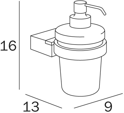 INDA® Настенный дозатор мыла из матового стекла Logic A33120 - Вид №1