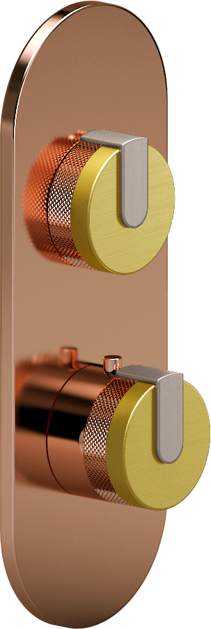 E-8026-R1BBE0-L1SN-RG-T Планка M-Series с 2 ручками - Внешняя часть GRAFF MOD+