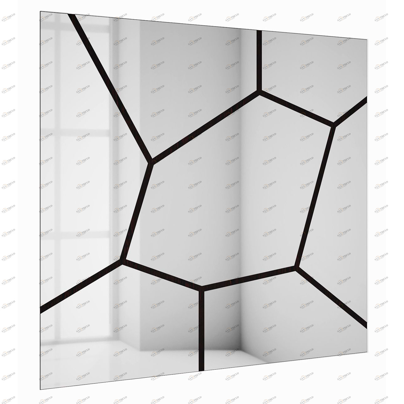 Зеркало большое квадратное черное "Слоу-1" GRAUM ДИЗАЙНЕРСКИЕ 304103 Черный 