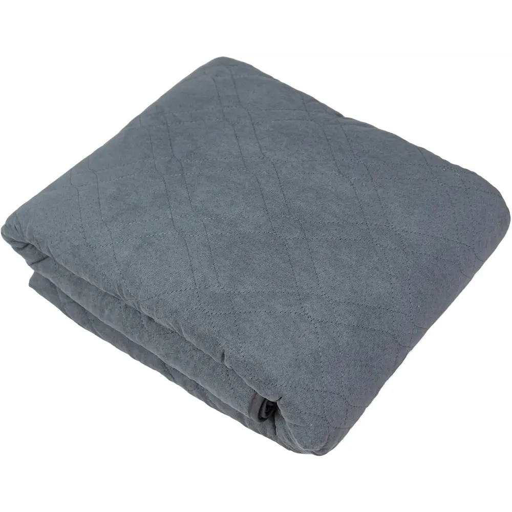 Бельвита | Покрывало из замши стального цвета 220х240 см 89087187 STLM-0078213