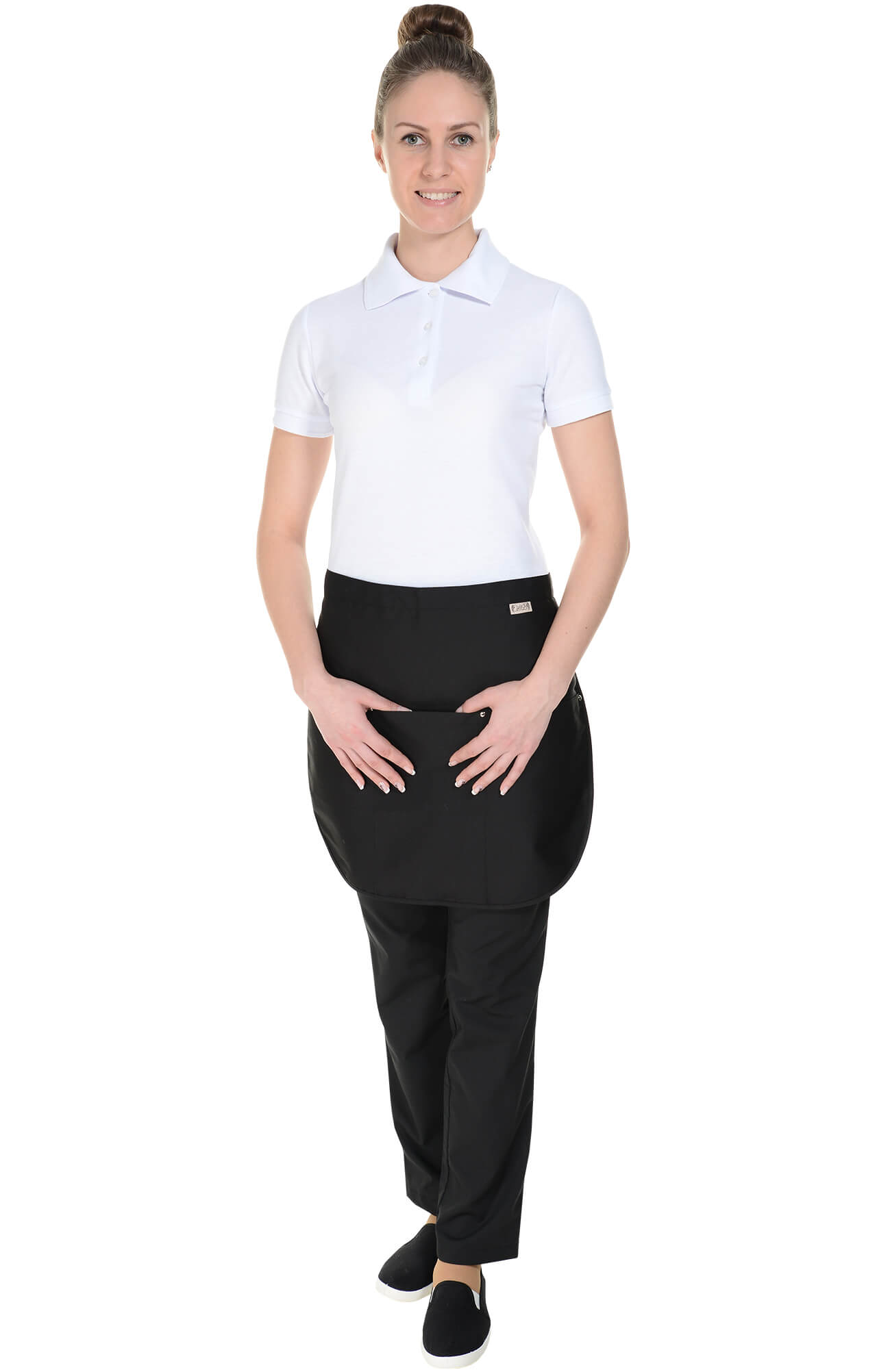 59987 Фартук  укороченный, цвет black RICON  Одежда для официантов  размер  - Вид №12