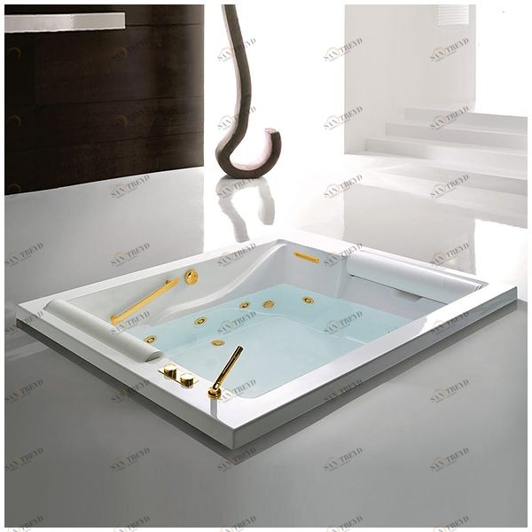 Ванна с гидромассажем белая с золотом Gruppo treesse Bis STXV529BZ