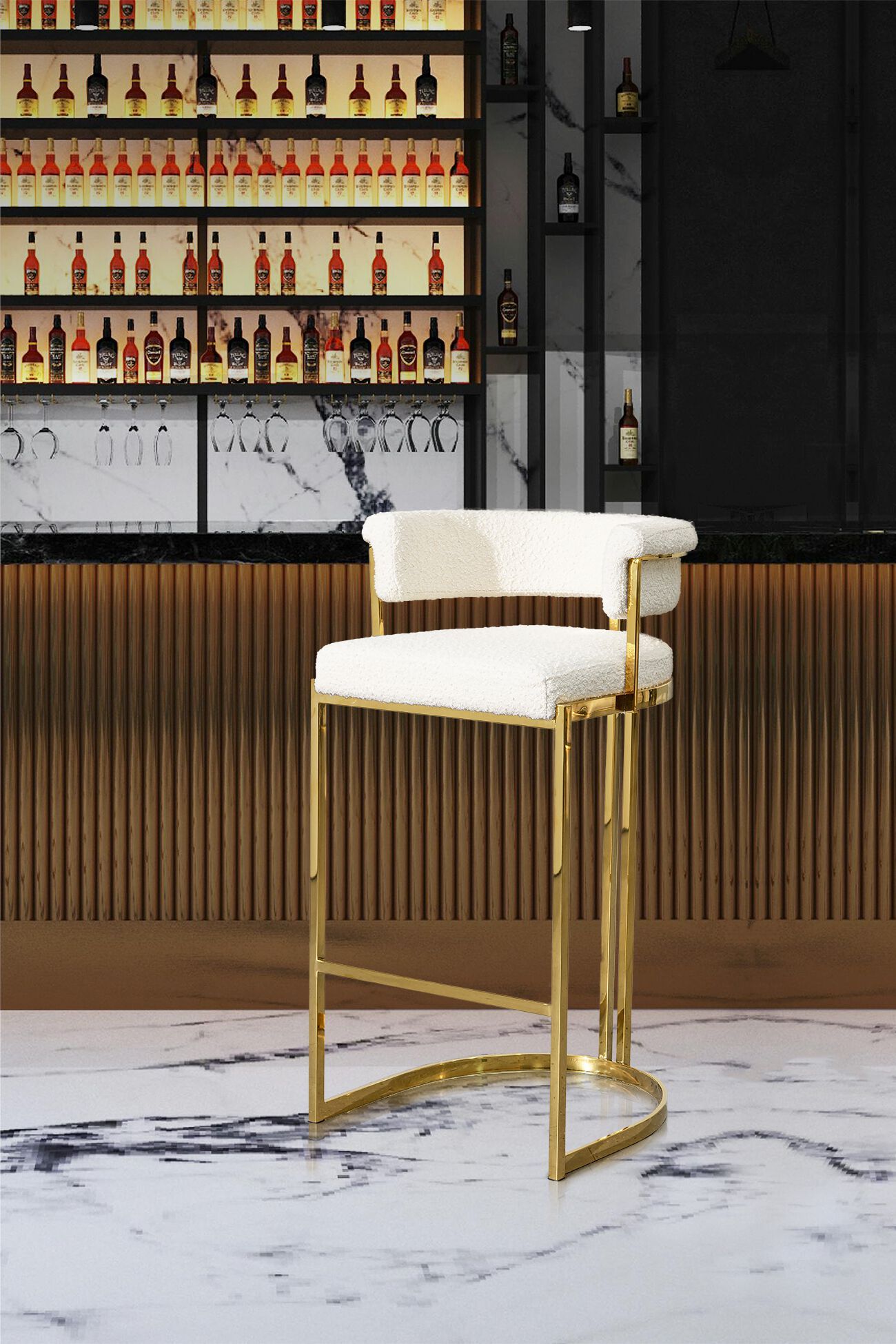 Высокий тканевый стул со спинкой K-Lighting ELEGANT ARCH-00125430 - Вид №1