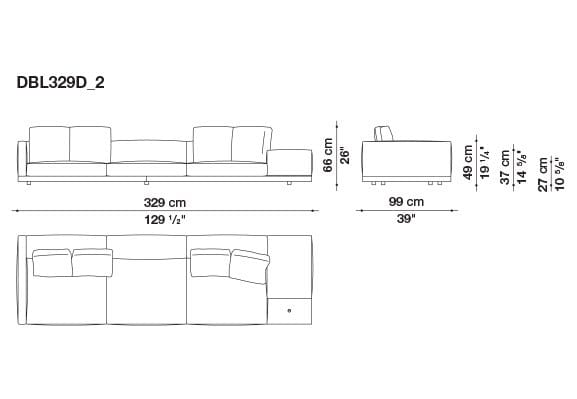 Кожаный диван B&B Italia док ARCH-00106863 - Вид №6