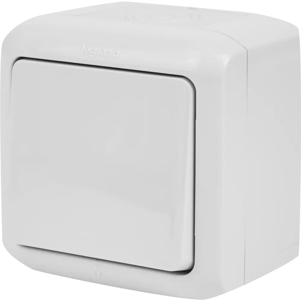 Выключатель накладной Legrand Quteo 1 клавиша цвет серый 82169522 STLM-2082135