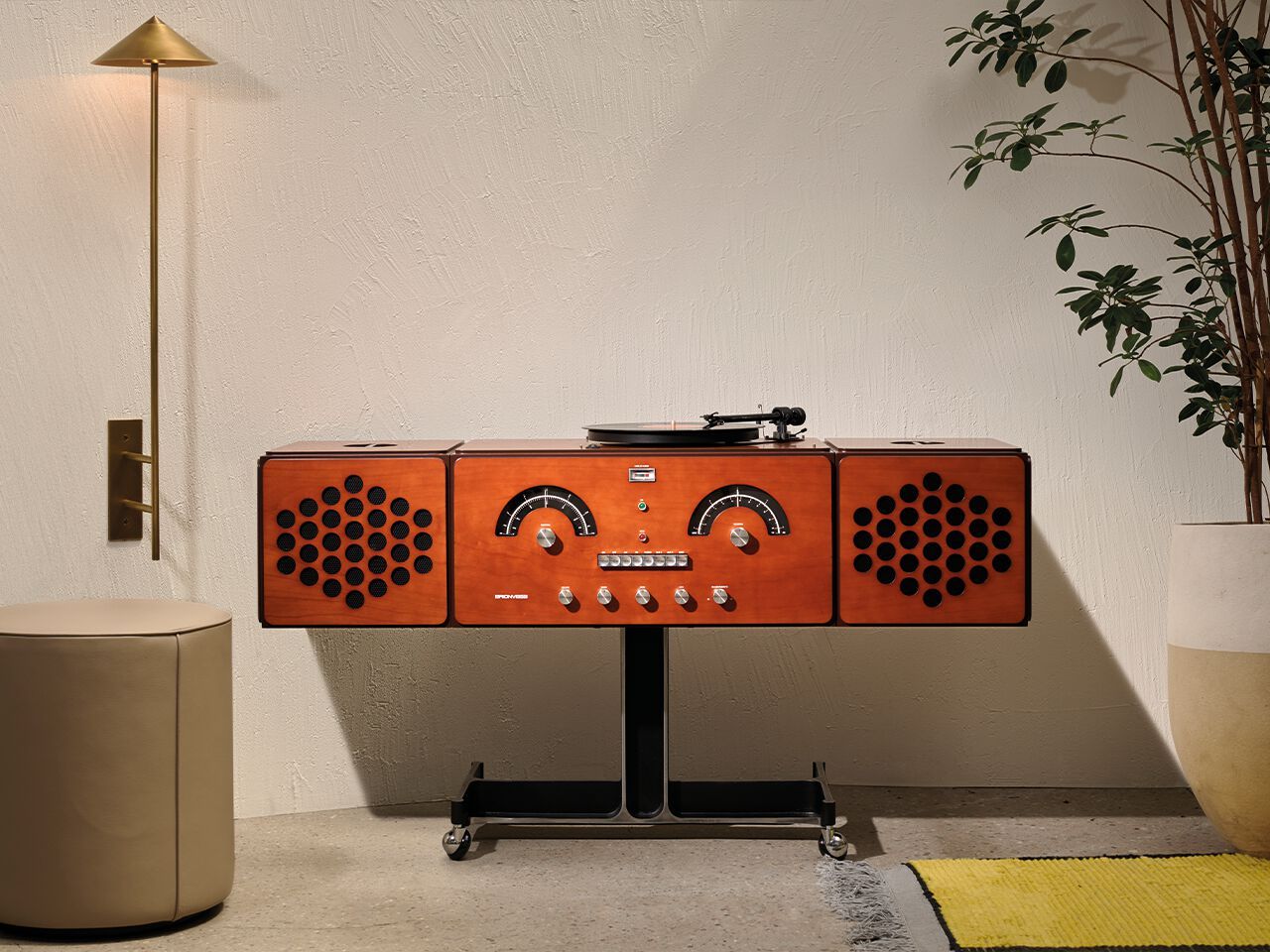 AM/FM-радио и проигрыватель с вишневым усилителем Brionvega RADIOFONOGRAFO RR226 CILIEGIO LIMITED EDITION ARCH-00089674 - Вид №3