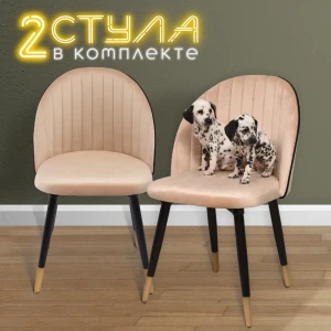 91801928 Кресло рабочее Хилтон Ami 2 стула каркас металл цвет бежевый/черный STLM-1463895