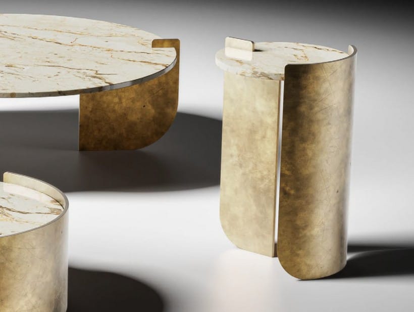 Высокий круглый керамический журнальный столик CASA +39 ENCORE Italia ARCH-00067830