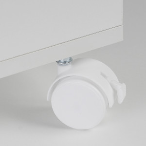 Мебельное колесо поворотное , с винтом М10, с тормозом, D50, белый LJPS0213 Public Steel Россия