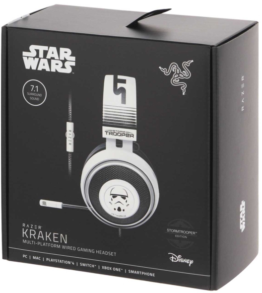 RZ04-02830600-R3M1 kraken - multi-platform wired gaming headset - stormtrooper ed. -frml packaging Razer Santreyd  - Вид №6