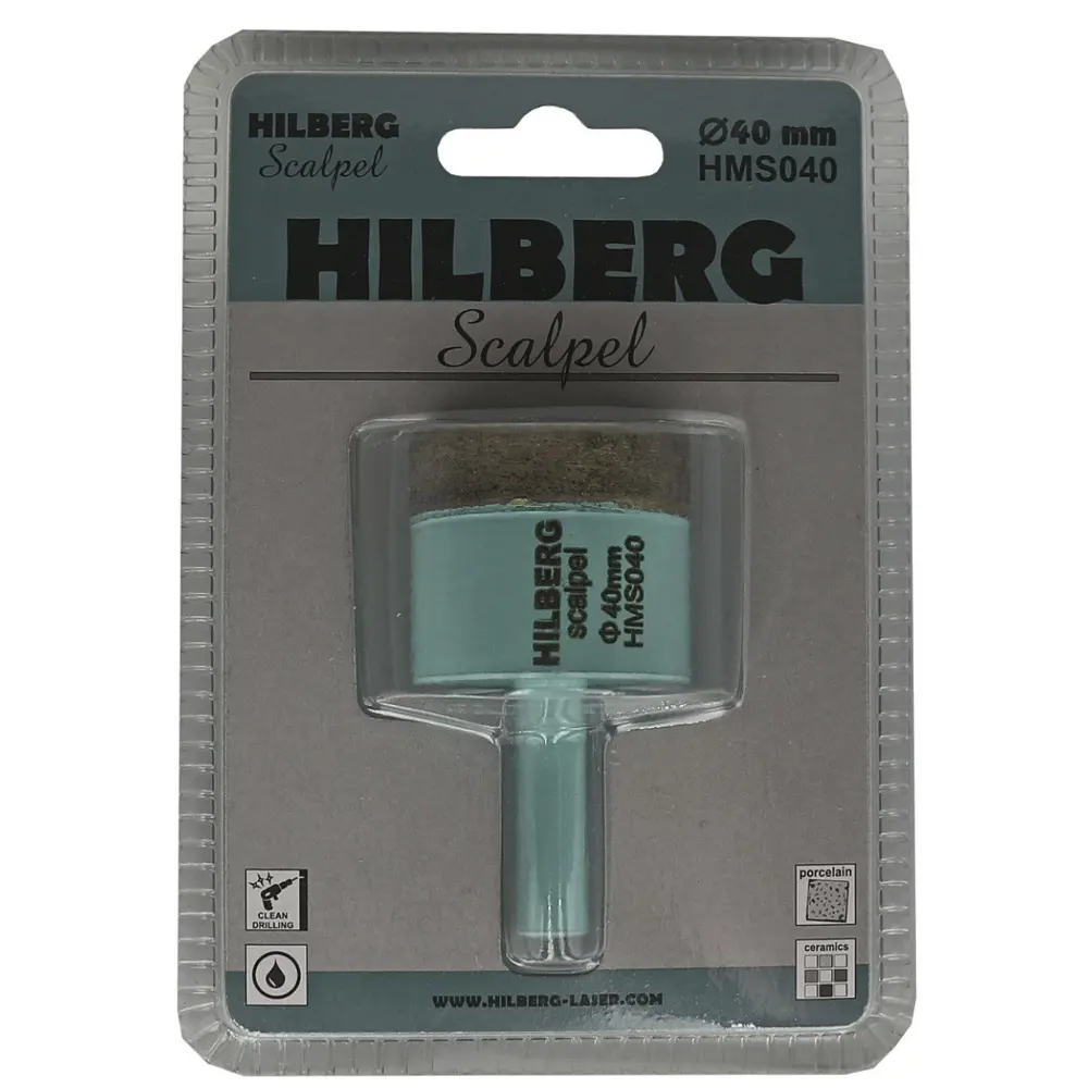 Коронка по керамограниту алмазная Hilberg HMS040 40 мм 89422600 STLM-2204982  - Вид №3
