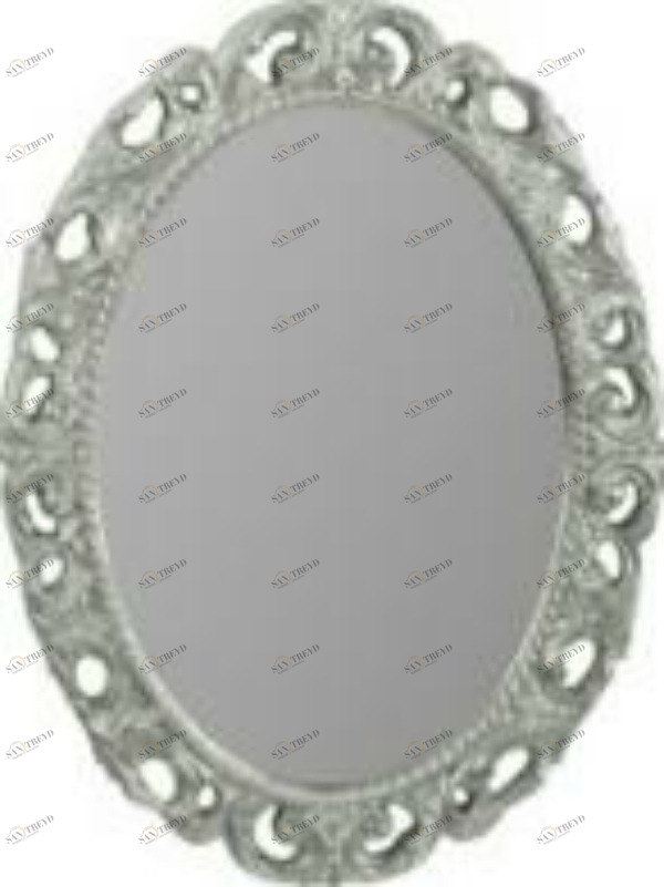 Зеркало овальное MIGLIORE Complementi ML.COM-70.724, h70xL89xP3,5 cm, серебро ML.COM-70.724.AG