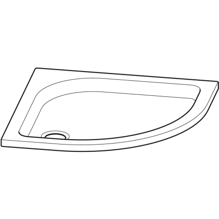 652200000 Угловой круглый душевой поддон Geberit Renova Geberit  - Вид №1