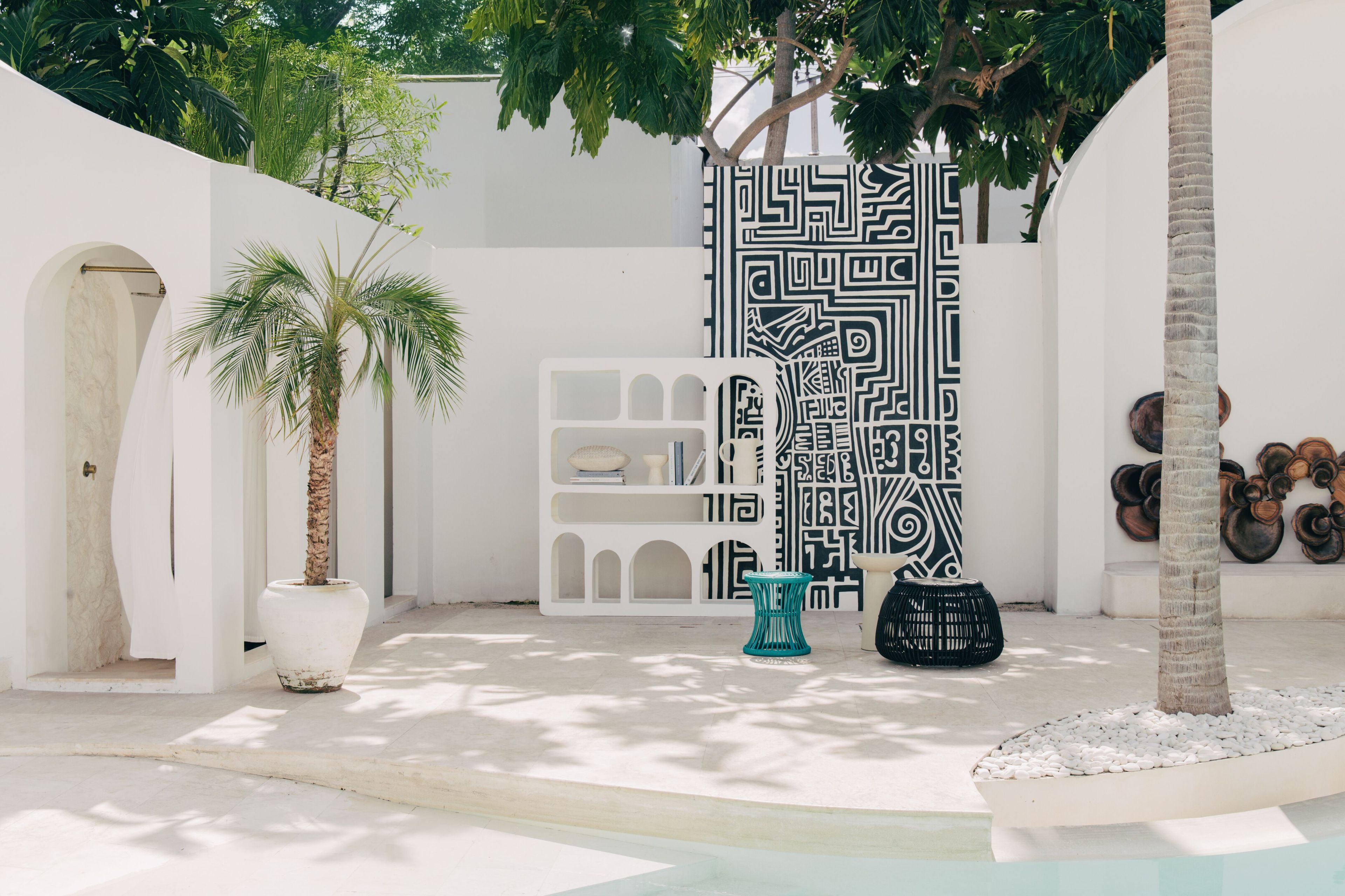 Круглый журнальный столик из синтетического волокна с закаленным стеклом cbdesign Bizarre ARCH-00115101 - Вид №2