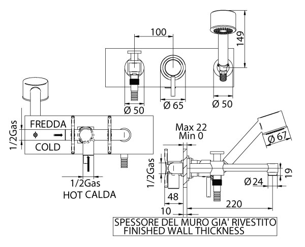 155420PN00SF Смеситель Bandini Coco Santreyd - Вид №1