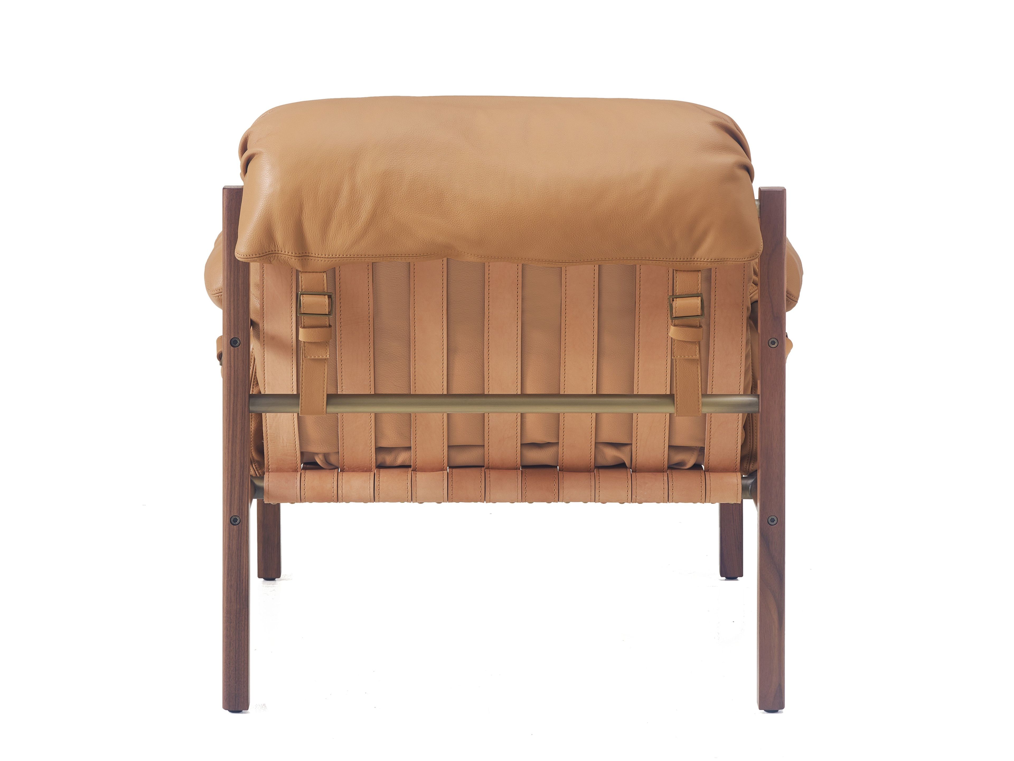 Кожаное клубное кресло с подлокотниками BassamFellows Слинг ARCH-00103401 - Вид №12