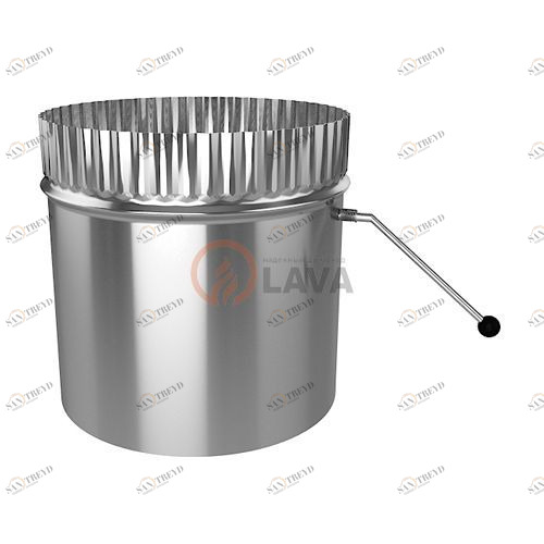 Шибер поворотный LAVA 120, нерж. 304 (0,8) 3326