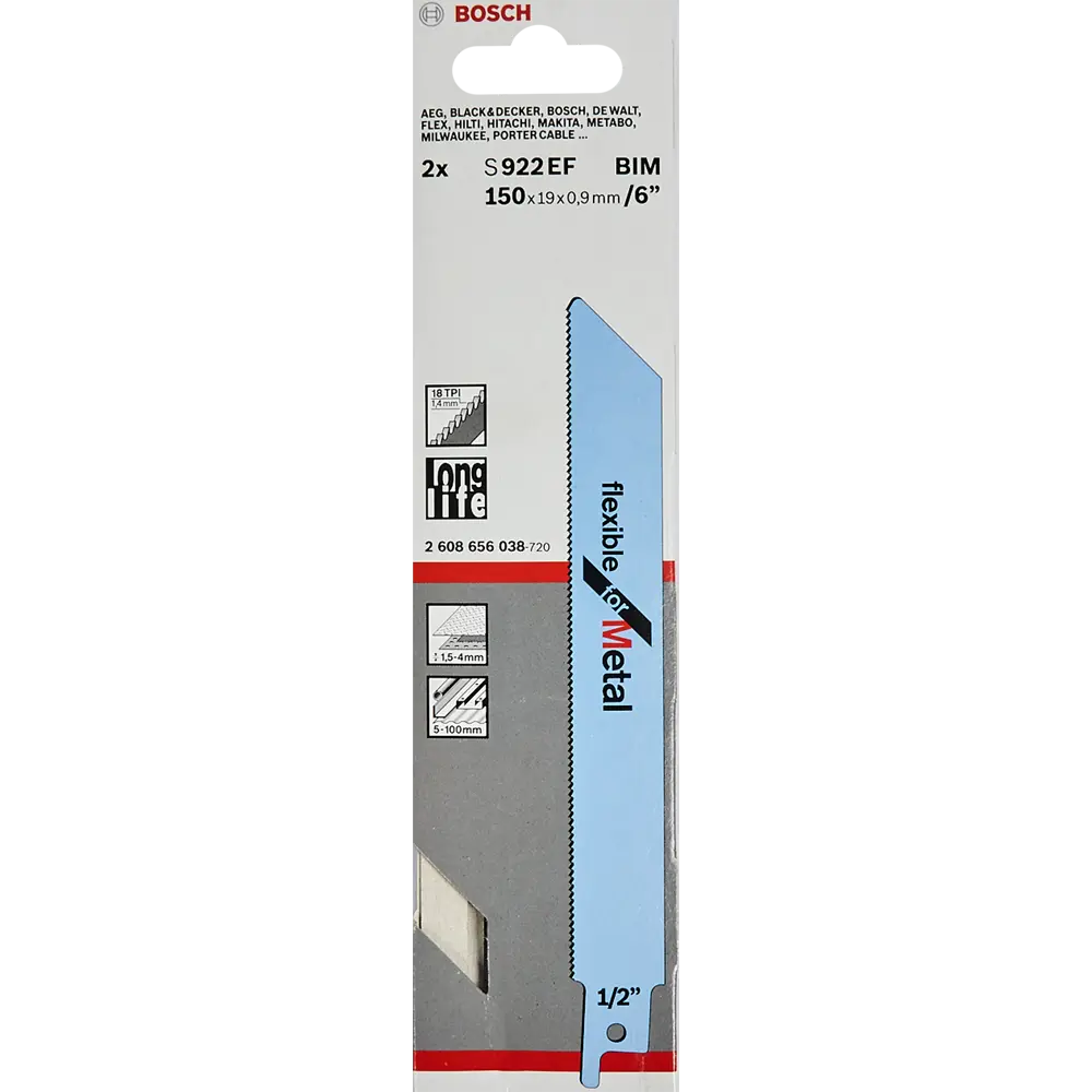 Пилки для сабельной пилы S922EF Bosch, 2 шт. 82491462 STLM-2148927 BOSCH PROFESSIONAL  - Вид №3