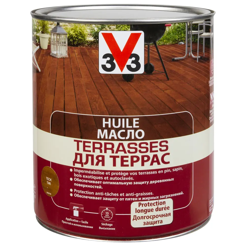 Масло для террас V33 цвет тик 2.5 л STLM-2095443 - Вид №2