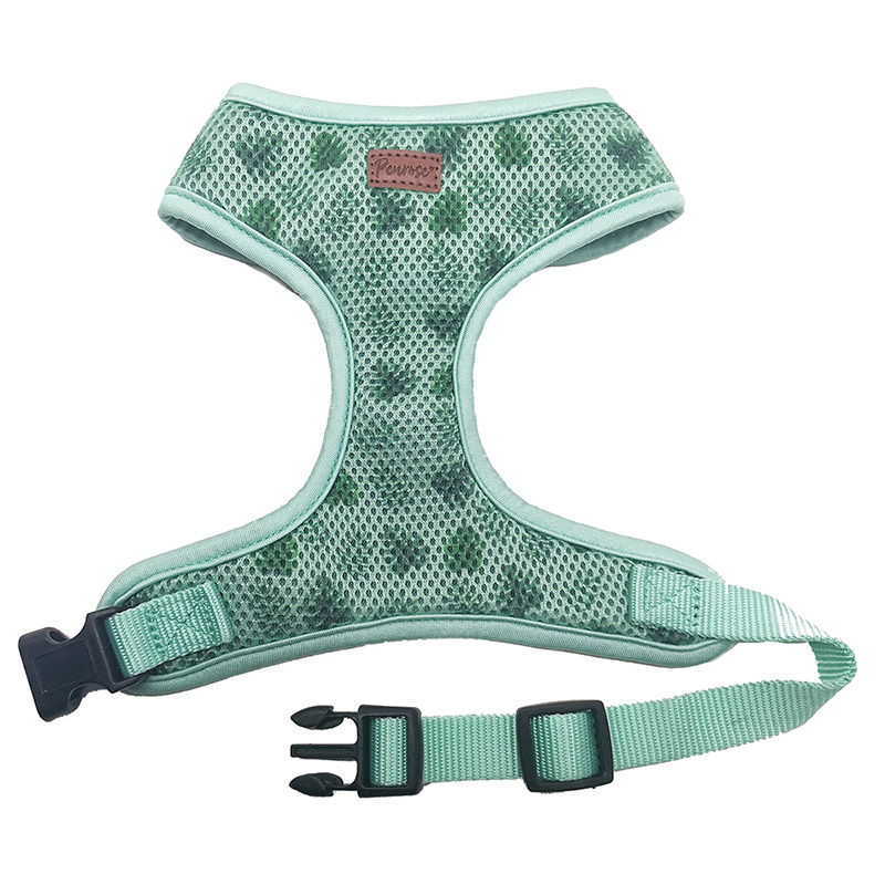 ПР0050122 Шлейка для собак Palm 15мм (обхват 23-33см) мягкая зеленая Great&Small 