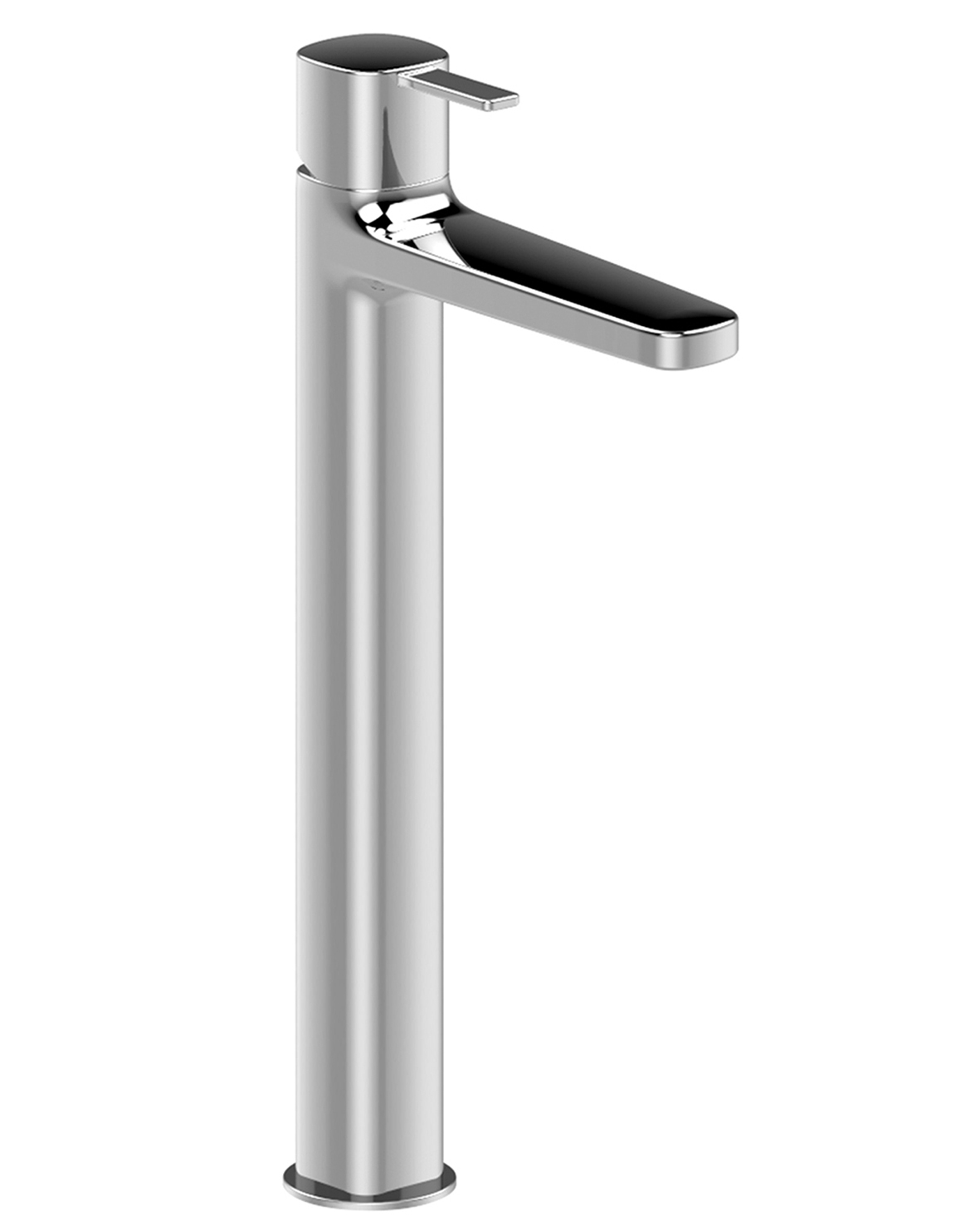 M106WF  Смеситель для раковины на 1 отверстие, высокий изливвылет 17 см ручка ограничитель потока воды до 5 л/мин при 3 бар подводка без донного клапана Fantini Rubinetti LAMÉ LAME